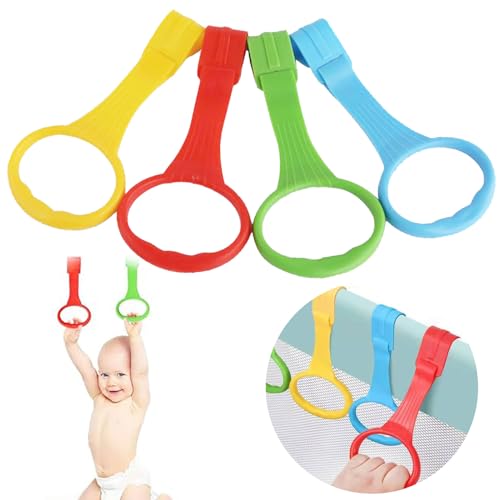 【Pacchetto di valore】Il set comprende 4 barrette pull-up in 4 colori, tra cui rosso, giallo, verde e blu. I colori vivaci attirano l'attenzione del bambino e lo aiutano a concentrarsi meglio. Adatte per essere montate sulla culla per aiutare il bambino a esercitarsi a stare in piedi e a camminare.