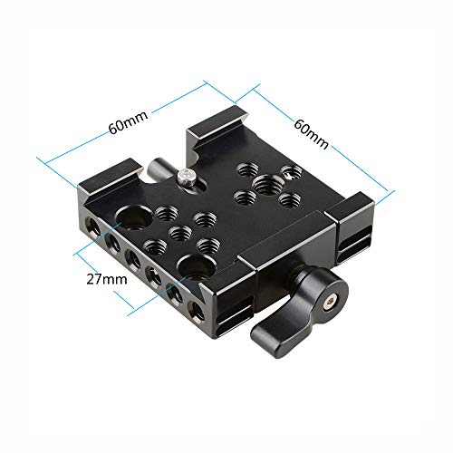Placa de liberación rápida compatible con Manfrotto base adaptador para trípode 2