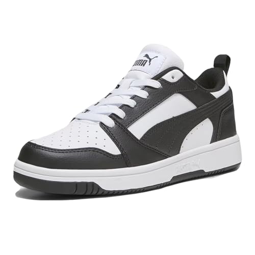 PUMA Unisex Kids Rebound V6 Lo Jr Zapatillas, Puma White Puma Black, 35.5 EU