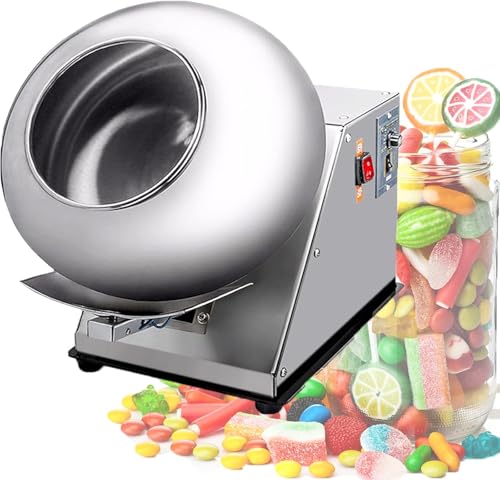 Machine à DragéEs éLectrique, 220v 180w Machine à DragéEs 3-6kg/H 520rpm Machine à DragéEs pour Le Chocolat,Machine à Chocolat Commerciale,Polissage,Enrobage,Arrondi,SéChage,220V