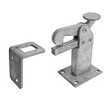 Mit versenkten Schraubenlöchern und Winkel-Gegenplatte zur Befestigung am Tor. Qualitätsware! Ideal für Scheunentore, Garagentore, Gartentore usw.