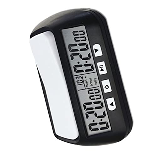 Depisuta Reloj de Ajedrez Temporizador de Ajedrez Digital con Función de Alarma Sonora Configuración Simplificada Temporizador de Juego Versión en Inglés Negro para Torneos