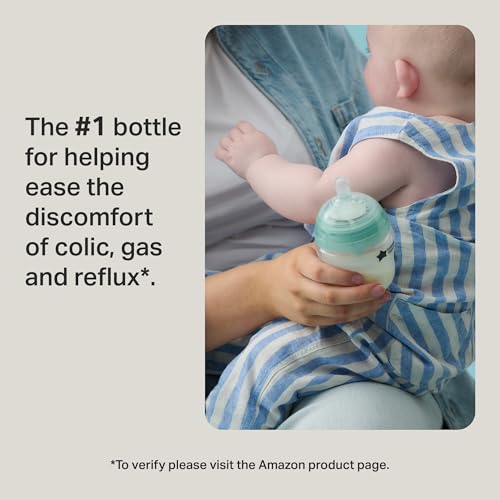 Tommee Tippee Advanced Anti-Colic Baby Bottles for 0m+, Pack of 3 260ml Baby Bottles, with Slow Flow Breast-Like Teat for a Natural Latch, Self-Sterilising and BPA Free, Baby Feeding Essentials - Image 3