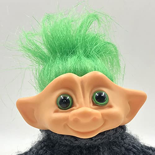 Simhoa Cute 4" Vintage Lucky Troll Dolls Mini Action Figures Kids Collectible Toys - Green Hair #TOP4