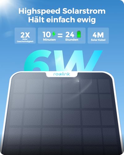 Reolink 4K Solar Überwachungskamera Aussen Akku mit 360° PTZ, Auto-Tracking, Dual Lens, 8MP WLAN Kamera Outdoor, 30m Farbnachtsicht, KI-Erkennung, 2.4/5GHz WLAN, Argus Track+6W Solarpanel 5