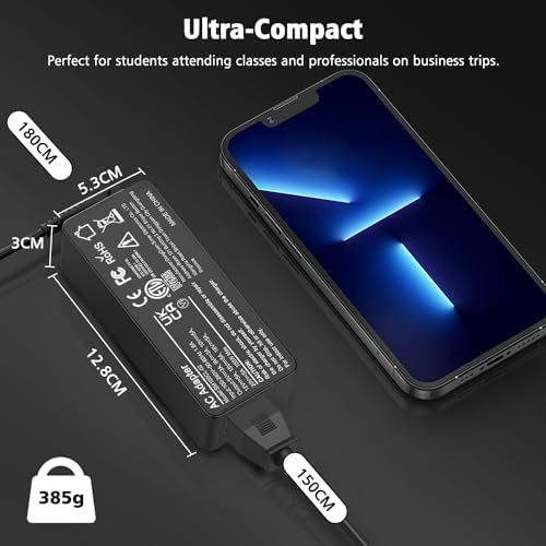 100W USB C Laptop Charger with 9ft Cable, Fast Type C Power Adapter for Lenovo Yoga/ThinkPad T14 T15 T16 E14 L14 X1 Carbon,Dell Chromebook 3100 3110,MacBook Pro/Air, Android Phones and Tablets