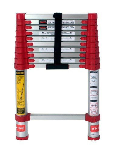 Xtend & Climb 760P Xtend+Climb Telescoping Extension Ladder, 225 Lb, 1-1/2 in, 10.5 ft, Red