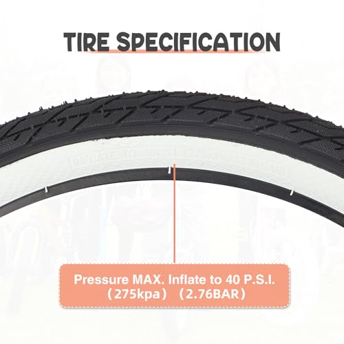 ZUKKA 20 x 2.35 Bike Tire 1/2 Pack 20 inch x 2.35 BMX Bike