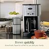 Cafetera Cuisinart Brew Central de 12 tazas, acero inoxidable negro, DCC-1200BKSNAS | Máquina de café Brew Central de 12 tazas con control de calor ajustable, pico sin goteo, apagado automático, protector de nudillos, DCC-1200BKSNAS 6