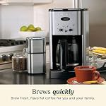 Cuisinart DCC-1200P1 Brew Central 12-Cup Cafetière programmable, Carafe, Chrome brossé