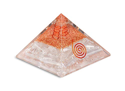 Selenite Crystal - Orgone Pyramid - Crystal Pyramid - Pyramid Energy Generator - Enlightened Orgonite - Pyramid Decor - Spiritual Gifts