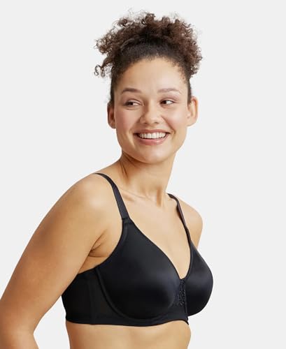 Image of Jockey 1855 Women Under-Wired Non-Padded Soft Touch Microfiber Elastane Stretch Full Coverage Minimizer Bra with Broad Wings