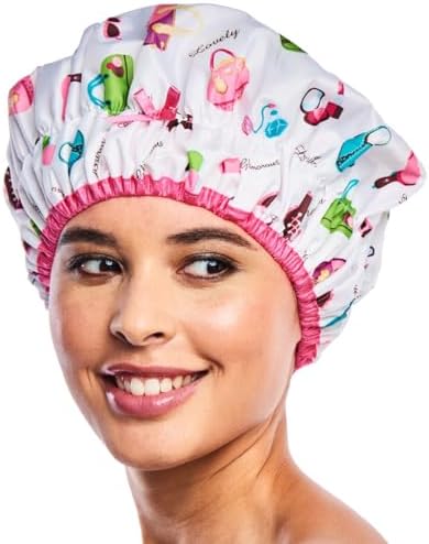Betty Dain Fashionista Collection Mold Resistant Lined Shower Cap, Diva
