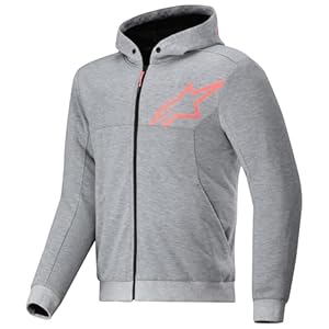 Alpinestars Chrome V2 Sport Hoodie (X-Large, Gray Heather/Fluo Red)