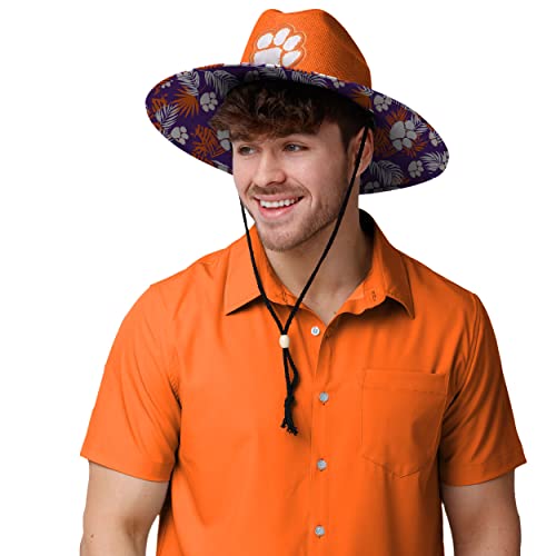 Image of FOCO Clemson Tigers NCAA Team Color Straw Hat
