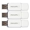 Pen Drive 32gb USB 2.0 Philips Snow Edition Grey FM32FD70E/00 chiavetta flash drive (32 GB) confezione da 3 pezzi