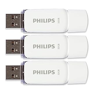 Pen Drive 32gb USB 2.0 Philips Snow Edition Grey FM32FD70E/00 chiavetta flash drive (32 GB) confezione da 3 pezzi