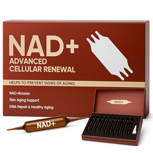 NAD Advanced Cellular Renewal - 1200mg NAD Supplement for Skin Aging Support Energy & Focus - 10 Vials (1)