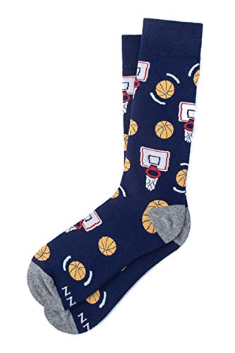 Alynn Men's Designer Basketball & Hoops Sports Novelty Crew Dress & Trouser Socks