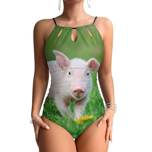 Maillots de bain une pièce gainant Cochon des Prés avec contrôle ventre