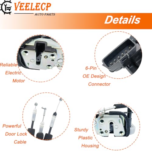 Image of Door Lock Actuator Front Driver Side Compatible with Infiniti Q50 2014 2015 2016 2017 2018 2019 2020 Front Left LH Side Replace Power Door Latch Lock