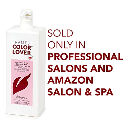 Framesi Color Lover Moisture Rich Conditioner, 33.8 Fl Oz, Sulfate Free Shampoo With Coconut Oil And Quinoa, Color Treated Hair #TOP5