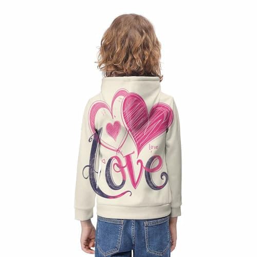 Sweat-shirt Amour 3D chaud pour hiver style décontracté ado 10-12 ans - 4