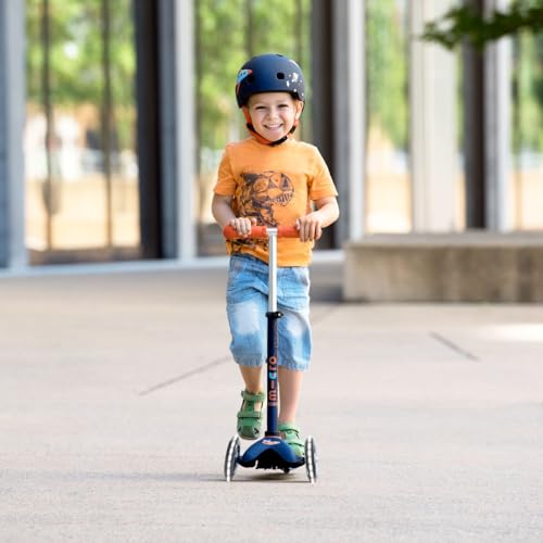 Image of Micro Kickboard | Mini LED Kids Scooter for Ages 2-5 | Children up to 110 lbs | 3 Wheel Lean-to-Steer Design | Adjustable T Bar | Smooth Ride, Motion Activated PU LED Wheels | Swiss Design