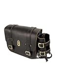 Aodonly Racing BROWN LARGE SADDLE BAG WITH CUP HOLDER SIDE FRAME COVER FAIRING GENUINE LEATHER FOR HONDA REBEL CMX 250 300 500