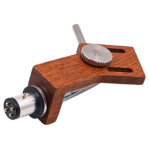 Alnicov Phono Headshell with Lead Wires Wooden Universal LP Phono Cartridge Holder Kit Replacement - Image 4