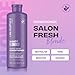 Lee Stafford Purple Toning Conditioner | Bleach Blonde Collection - Neutralize Brass & Yellow Tones, Great for Colored, Silver, & Grey Hair, 16.9 FlOz