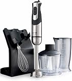 Gorenje HBX884QE Stabmixer mit Multi-Zerkleinerer und DynaSpeed, 800 Watt - Schwarz / Edelstahl