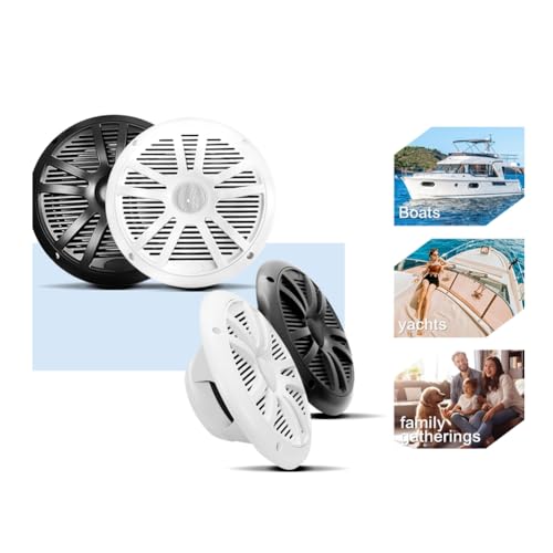 Altavoz marino de 6,5 pulgadas resistente al agua con imán de 75 mm color negro 3