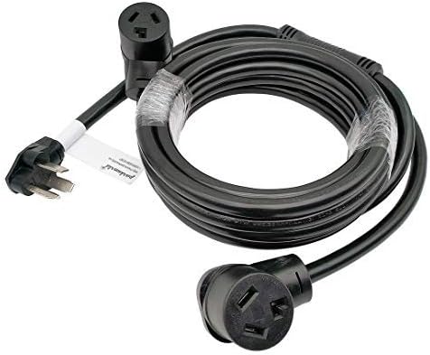 Parkworld 60158 Dryer Splitter, 240V Splitter NEMA 10-30P Male Plug to (2) 10-30R Female Receptacle, Dryer 3-Prong 30 AMP 10-30 Y Adapter Cord (20 feet)