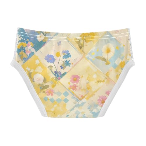 KLL Retro Checker Board Groovy Flower Toddler Boys' Pure Cotton Training Underwear Cute Children Undies2