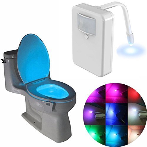 COLIBYOU Toilet Light,Toilet Bowl Light, Led Motion Activated Toilet Night light, Potty Light, 16 Colors Changing Sensor Night Light for Potty Train