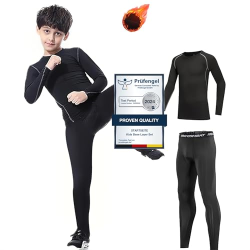 Maillot de corps thermique enfant protection froid et leggings compression football