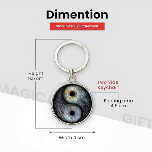 Image of MG | Protective Evil Eye /Spiritual Symbols /Om /Motivational Keychains | Double-Sided Metal Key Ring | Good Luck and devine Charm for Car, Bike, Home & Office
