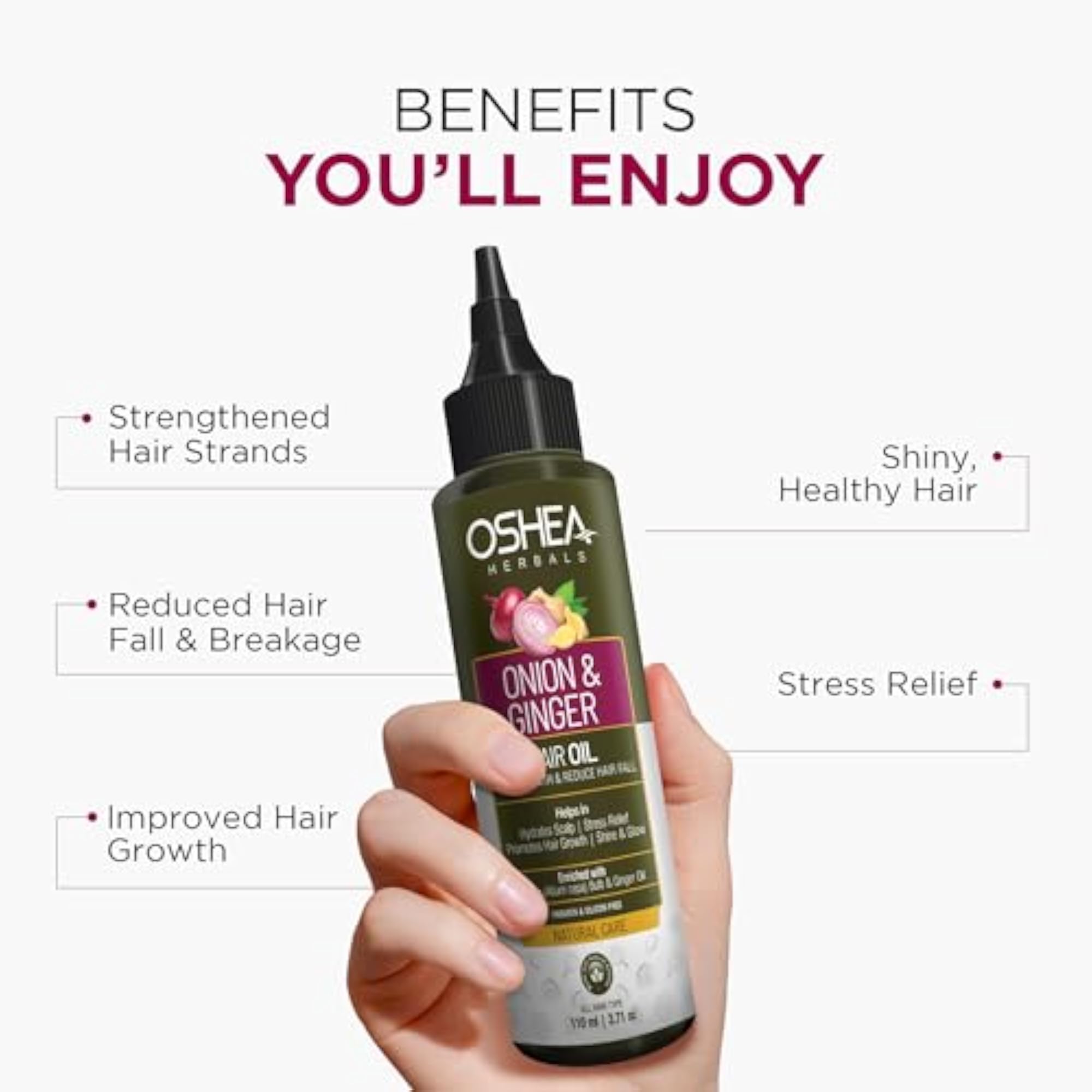 Herbals Natural Hair Growth Oil with Onion & Ginger