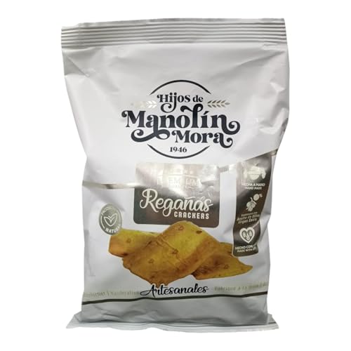 Regañás Artesanas 250g | Galletas Saladas Crujientes con Aceite de Oliva Virgen Extra | Producto Gourmet de Larga Fermentación | Ideal Aperitivos