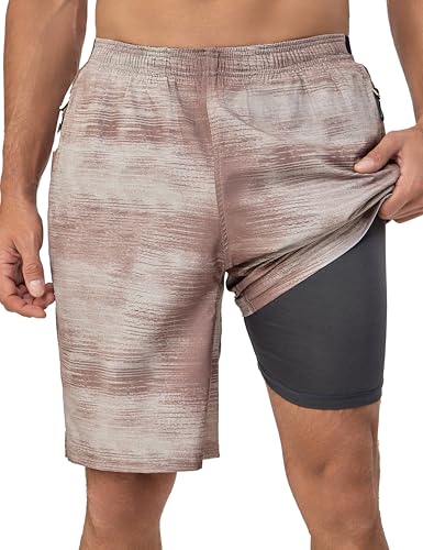 Mapamyumco Men's Swim Trunks Quick Dry Stretch Board Shorts 9 Inch Beach Sports Casual Shorts with Zipper Pockets2