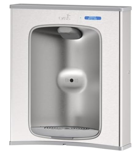 Oasis VersaFiller PWEBF Retrofit Bottle Filling Station for Wall Mount Drinking Fountains in Stainless Steel Sensor Activated Non-Refrigerated 18 D x 12 W x 20 H