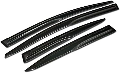 S&T Racing Mu Style Sun/Rain Guard Smoke Deflector Window Visors Compatible with 12-15 Civic 4Dr