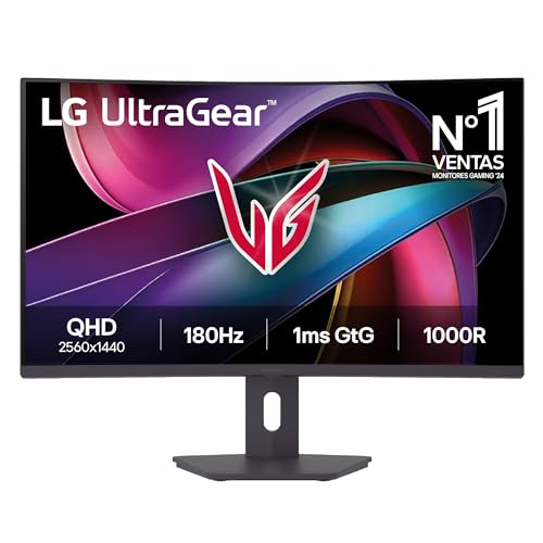 LG 32G600A-B - Monitor Gaming Ultragear, 31,5'', 31,5', VA, 2560x1440, 16:9, 180 Hz, 1 ms/HDR10/FreeSync, No Curvo, Altura Ajustable, Morado Grisáceo