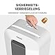 Fellowes Aktenvernichter 9 Blatt (P4), Papierschredder mit Partikelschnitt für Homeoffice, Powershred LX50, Schredder mit 17L Papierkorb und Sicherheitssperre, LX AktenvernichterDesign Serie, Weiß