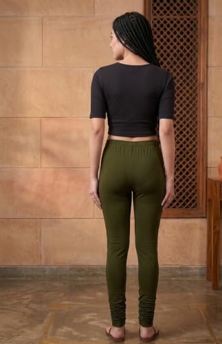 Image of Thrifty Thread Women's Cotton Full Length Leggings | Soft & Comfortable Leggings | High Waist | Regular Fit