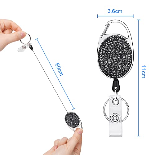 Vicloon Retractable ID Badge Holder, 2pcs ID Name Badge Reels - Image 2