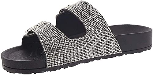 Madden Girl Women's Teddy Slide Sandal, Black Multi, 7 #TOP14