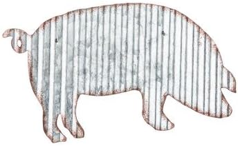 Wicked Chick Design Corrugated Metal Pig Wall Farmhouse or Farm Decor