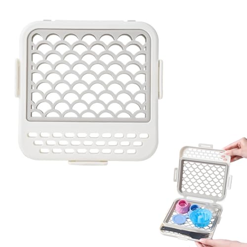 Panier a Couvert Lave Vaisselle, Panier Lave Vaisselle Universel pour Petits Objets Tels que Cuillères et les Fourchettes,Couvercle à Ouverture par Pression,...